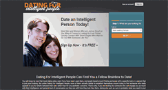 Desktop Screenshot of datingforintelligentpeople.com