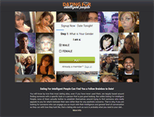Tablet Screenshot of datingforintelligentpeople.com